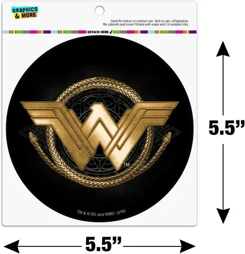 Miniatura 5 de GRAPHICS & MORE Imán automotriz del círculo del vinilo del armario del refrigerador del coche del logotipo del lazo de la película de la mujer