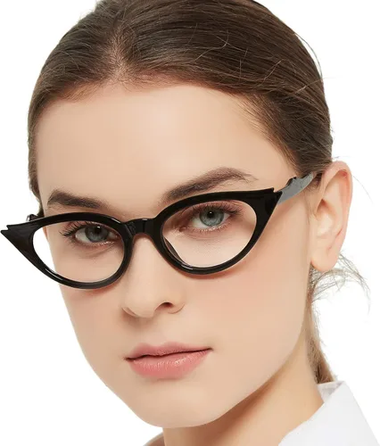 OCCI CHIARI Lentes de lectura con diseño de ojo de gato para mujer, elegantes lentes de lectura 100 125 150 175 200 225 250 275 300 350 Negro