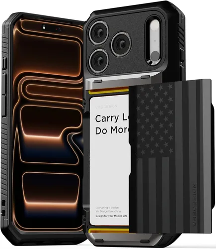 Miniatura 10 de VRS DESIGN Damda Glide Pro - Funda para iPhone 13 Pro, resistente funda semiautomática [4 tarjetas] con soporte para ranura para tarjetas compatible