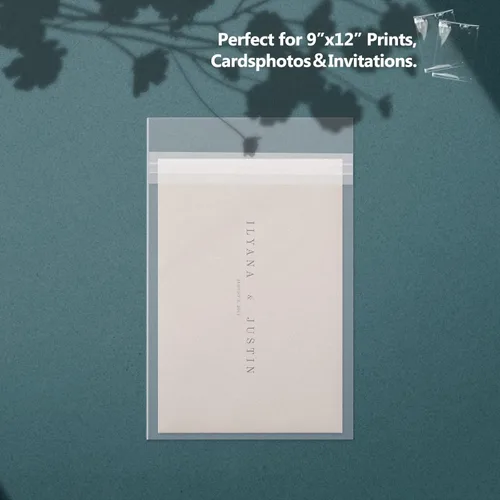 Miniatura 4 de Golden State Art, Fundas de almacenamiento transparentes libres de ácido de 9" x 12", se ajustan a documentos tamaño A4 y carta