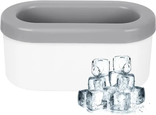 Miniatura 12 de LUEXBOX – Molde para cubitos de hielo en cilindro, bandejas para hielo de silicona, cubeta de hielo portátil, molde para hielo de liberación fácil