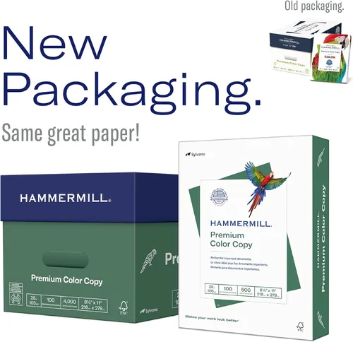 Miniatura 5 de Hammermill Papel de impresora, papel de copia de color prémium de 32 lb, 8.5 x 11 pulgadas - 8 resmas 4000 hojas - brillo 100, fabricado