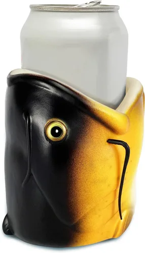 Miniatura 12 de Funda para latas con doble pared aislante, diseño de pescado, 12 oz