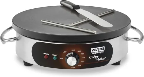 Miniatura 2 de Waring Commercial WSC160X - Máquina de crepas eléctrica comercial de 16 pulgadas, superficie de cocción de hierro fundido, base de acero inoxidable