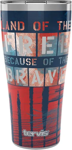 Miniatura 10 de Tervis Vaso aislado de doble pared Home of the Free Because of the Brave Eagle fabricado en Estados Unidos mantiene las bebidas frías y calientes