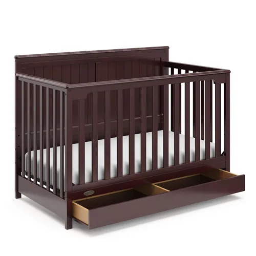 Miniatura 18 de Graco Hadley Cuna convertible 5 en 1 con cajón (Gris Guijarro) – Certificado GREENGUARD Gold, Combo de cuna con cajón, Cajón de almacenamiento