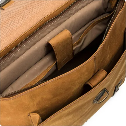 Miniatura 6 de VELEZ Full Grain Leather Messenger Bag for Men - 15" Black Laptop Briefcase
