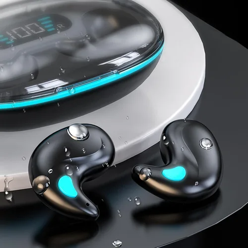 Miniatura 3 de Auriculares Bluetooth para dormir con conducción ósea, auriculares inalámbricos 5.3 con cancelación de ruido, auriculares deportivos con pantalla
