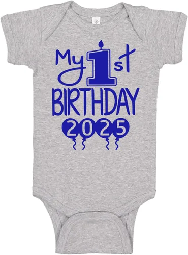 Miniatura 41 de Reaxion Traje de cuerpo entero hecho a mano para bebé niño y niña, mi primer cumpleaños 2024