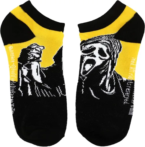 Miniatura 3 de Bioworld Scream Ghostface - Calcetines tobilleros para mujer (5 unidades), Multi colorido