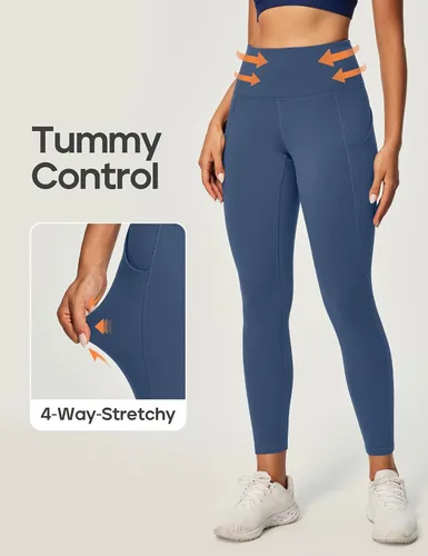 Miniatura 13 de Ewedoos - Leggings con bolsillos para mujer, de talle alto, pantalones de yoga, pantalones de entrenamiento, con levantamiento de glúteos