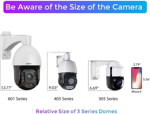 Miniatura 7 de SUNBA Cámara PTZ de alta velocidad 4K 8MP para exteriores, domo de seguridad IP PoE+, zoom óptico 20X, audio de 2 vías y ranura para tarjeta TF