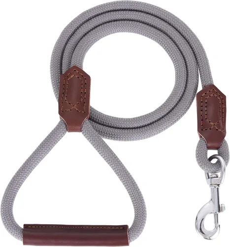 Miniatura 17 de Mile High Life Correa para perro de cuero premium Correa de cuerda resistente Asa de cuero Cierre fuerte de aleación de zinc Perros Mango