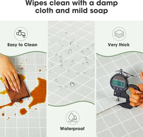 Miniatura 6 de Beautysaid Revestimiento de estante y cajón para gabinete Ktichen, papel antideslizante no adhesivo, impermeable, lavable, grueso para tocador
