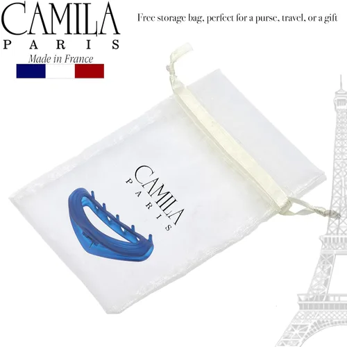 Miniatura 5 de Camila Paris CP3532 - Pinza para el cabello francesa para mujer, color azul, pinza para el cabello para niñas, a la moda, duradera y de estilo, Azul