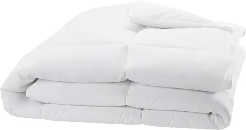 Miniatura 2 de Amazon Basics Edredón alternativo de plumón blanco e relleno de edredón con pestañas en las esquinas, lavable a máquina, tamaño individual