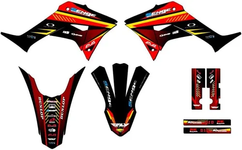 Miniatura 8 de Kit de base gráfica CRF 250 F Surge Black Senge 2019-2025 compatible con Honda