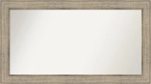 Miniatura 382 de Amanti Art Espejo de baño plateado para sobre fregadero, 26 x 26 pulgadas, espejo cuadrado de níquel pulido, marco de madera tradicional mediano, se