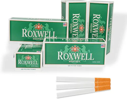 Miniatura 10 de Roxwell - Tubos para cigarrillos tamaño King – 1000 unidades – 5 cajas de 200 tubos – Filtros blancos de extracción suave – Tubos preenrollados