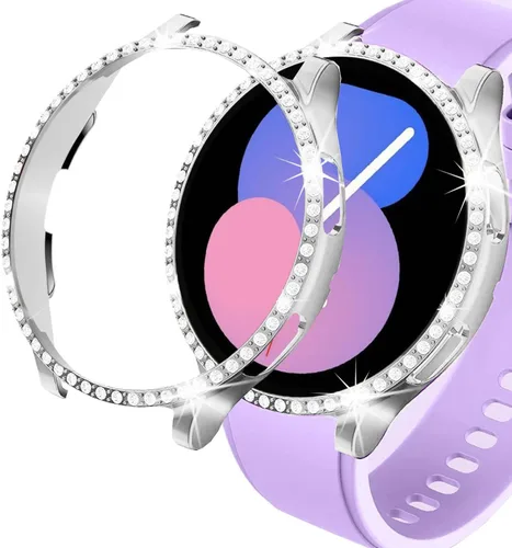 Miniatura 45 de DEALELE Paquete de 1 + 3 fundas y protector de pantalla compatible con Samsung Galaxy Watch FE / 5/4 de 1.575 pulgadas, funda protectora