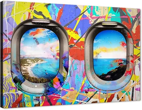 Miniatura 101 de Yatsen Bridge Arte Callejero Clásico Banksy Graffiti Arte de Pared Detrás de la Cortina Pósters Pinturas en Lienzo Imágenes de Graffiti Coloridas