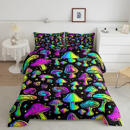 Miniatura 21 de Juego de edredón de cielo estrellado, tamaño King, juego de ropa de cama con estrellas y galaxias para niños y niñas, edredón de plumón del espacio
