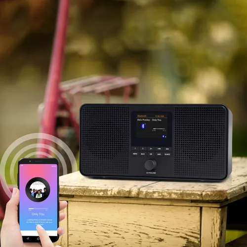 Miniatura 4 de LEMEGA IR4S Radio WiFi de Internet Estéreo, Radio Digital FM, Spotify Connect, Altavoz Bluetooth, Reloj de Alarma Dual, 40 Preajustes, Salida