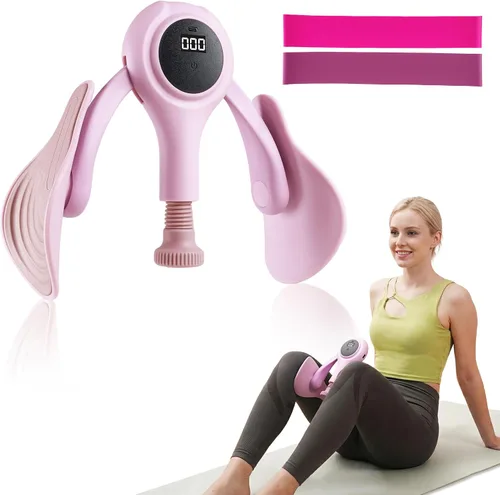 Miniatura 4 de CYFIE Thigh Master - Entrenador de cadera y muslo, Kegel para fortalecedor interior de muslos y caderas, 35 libras con bandas de resistencia de 50
