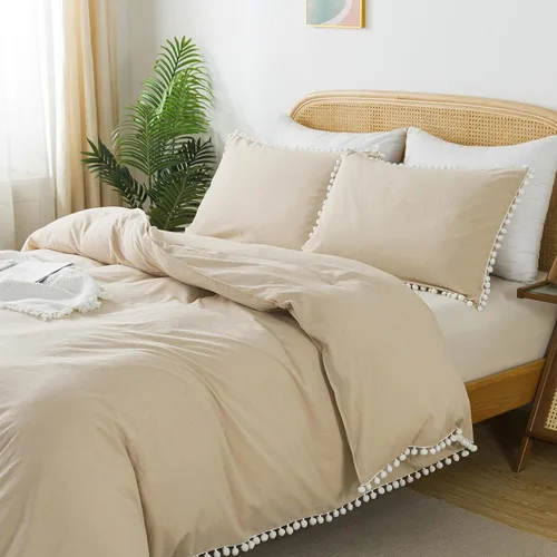 Miniatura 10 de Softta Grils - Juego de cama con pompones y volantes