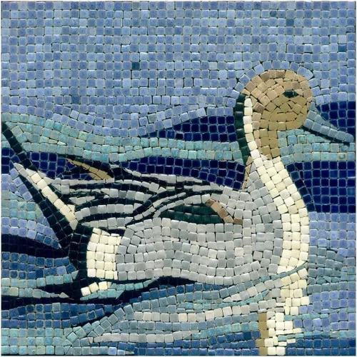 Miniatura 22 de Mosaicos hechos a mano fáciles con nuestro kit de manualidades de mosaico para adultos, delfín cuadrado de 7 pulgadas (20cm)