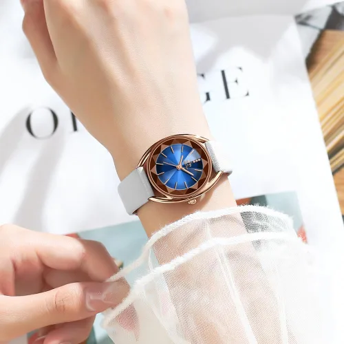 Miniatura 6 de Fate Love Relojes para mujer, reloj de pulsera para mujer, reloj de cuarzo de lujo, impermeable, correa de cuero, reloj delgado de diamante, reloj