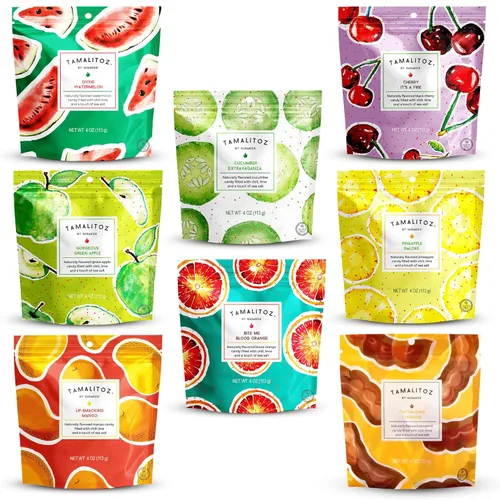 Miniatura 37 de Tamalitoz - Mango para masticar labios, caramelo duro mexicano de mango picante relleno de chile, lima y sal marina, caramelo de fruta hecho a mano