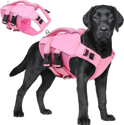 Miniatura 22 de ASENKU Chaleco salvavidas para perros, chaleco de natación para perros de alta flotación con asas de rescate para perros pequeños, medianos