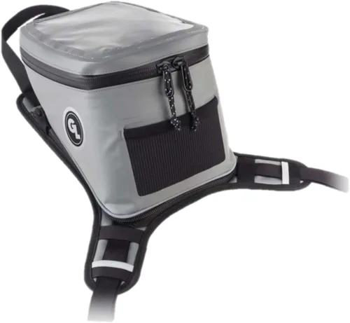Miniatura 14 de Bolsa de tanque enrollable gris Giant Loop, bolsa de tanque impermeable minimalista para motocicleta, capacidad de 1.5 litros, se adapta a cualquier