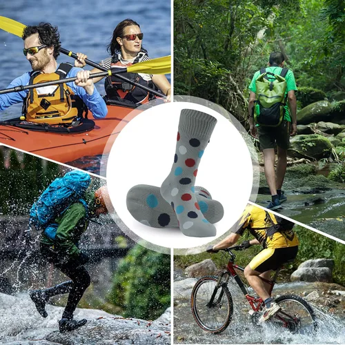 Miniatura 4 de RANDY SUN Calcetines de pesca impermeables, Certificado SGS Unisex Correr Kayak Senderismo Calcetines Transpirables 1 Par