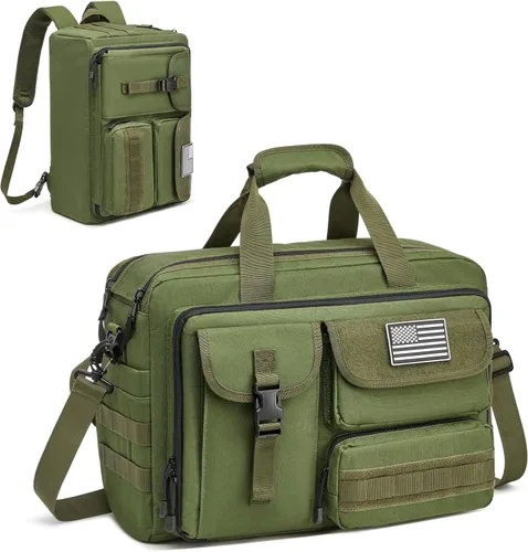 Miniatura 11 de G4Free Bolsa de mensajero grande para hombre, 3 en 1 para laptop, maletín para viajes de fin de semana, trabajo
