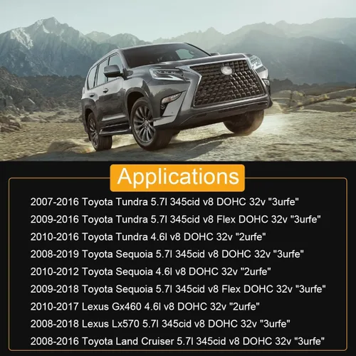 Miniatura 2 de AUCERAMIC MLS Juego de juntas de culata para 2007-2019 Toyota Tundra Sequoia Land Cruiser 2010-2017 Lexus GX460 2008-2018 Lexus LX570 4.6L 5.7L V8