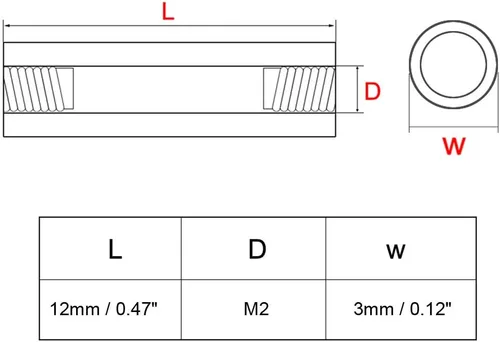 Miniatura 2 de uxcell 100pcs latón redondo recto PCB pilar hembra hilo separador separador M2x3x12mm
