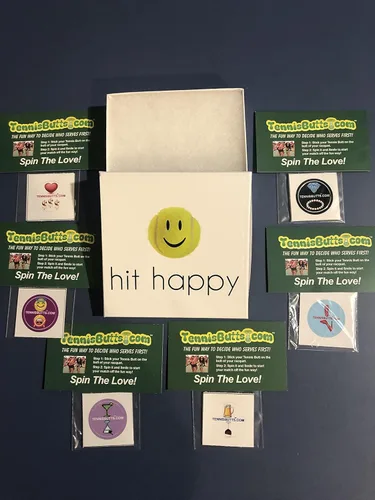 Miniatura 2 de Calcomanía de Butts – Fun Raqueta de tenis que comienza su Match apagado con un Laugh. Regalo perfecto de tenis Caja de colillas - Variedad