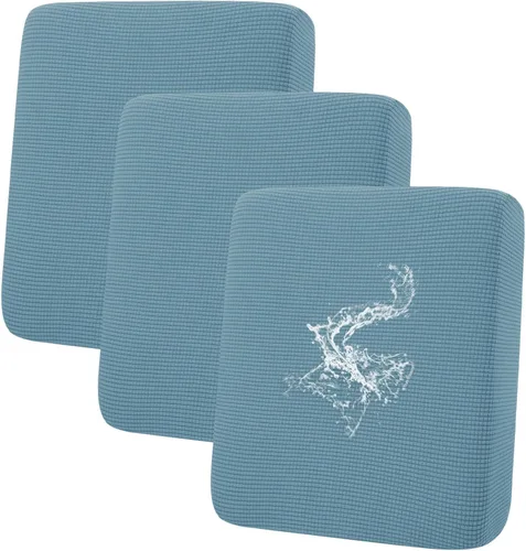 Miniatura 43 de hyha Fundas impermeables para cojines de sofá para mascotas, funda antideslizante para asiento de sofá para perros lavable, tela de jacquard Gris