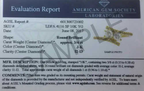 Miniatura 8 de Anillo torcido de diamantes naturales de dos piedras TW de 1 quilate en oro amarillo de 10 quilates