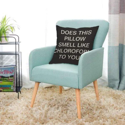 Miniatura 3 de AOYEGO ¿Esta almohada huele a cloroformo a ti? Funda de almohada con texto en inglés "Does This Pillow Smell Like Chloroform to You", funda