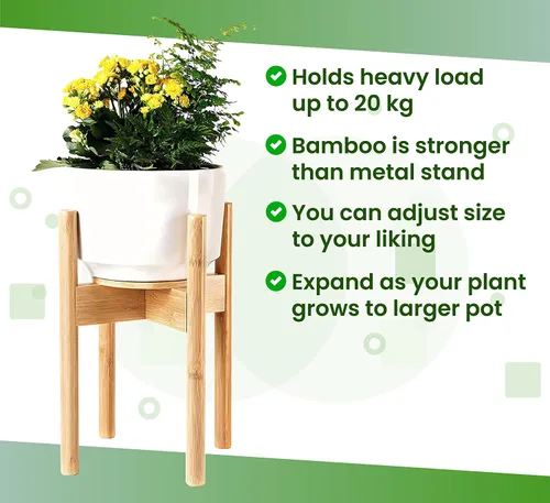 Miniatura 7 de ZPirates Soporte para Plantas de Interior - Ajustable Lateralmente para Adaptarse a Macetas de 8, 10 o 12 Pulgadas de Ancho para Plantas