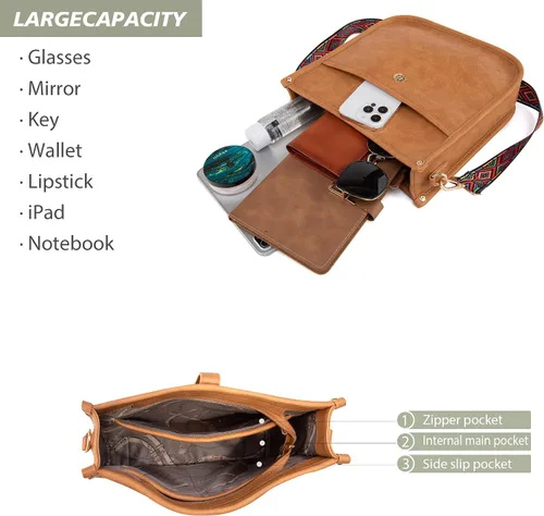 Miniatura 7 de Montana West Bolsos cruzados para mujer, diseño de moda, con correa ajustable para guitarra