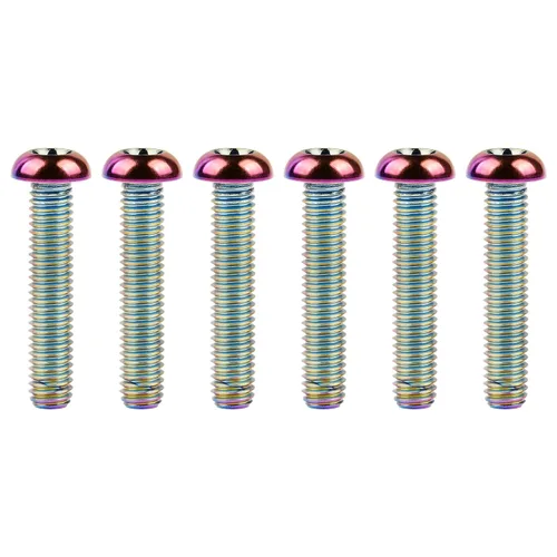 Miniatura 19 de Cabeza de botón de titanio Torx M5 M6 M8 x10 12 15 20 25 30 35 1.575 in para bicicleta, motocicleta, automóvil, tornillos paquete de 6