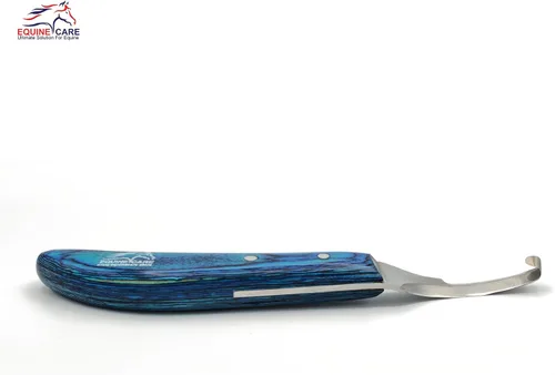 Miniatura 3 de Equine Care Cuchillo de pezuña para zurdos – Hoja de acero inoxidable J2 afilada de doble filo, mango ergonómico de hoja – Recortadora profesional