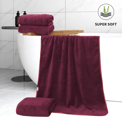 Miniatura 5 de Cosy Family Juego de toallas de microfibra de 8 piezas, 2 toallas de baño, 2 toallas de mano y 4 paños de lavado, toallas ultra suaves y altamente