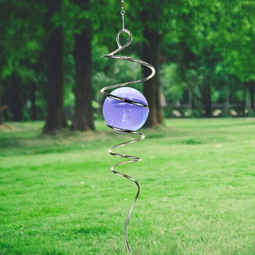 Miniatura 9 de Molinillo de viento de mandala de bendición, 12 pulgadas, 3D, de acero inoxidable, regalo valioso, cortado con láser, arte cinético de jardín, A5