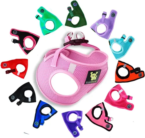 EcoBark Step in Arnés para Perros - Arnés Halter Ecológico para Perros de Raza XS, Pequeña y Mediana - Malla Suave y Lujosa - Reflectante y