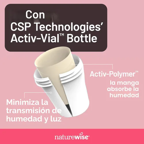 Miniatura 11 de NatureWise Probióticos para el cuidado de la mujer: 8 cepas, 6 mil millones de UFC con arándanos y manosa Cepas y probióticos más diversos por
